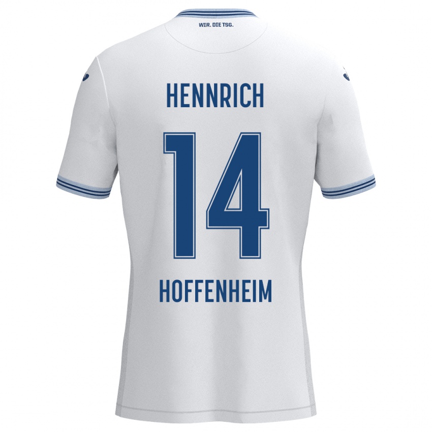 Niño Camiseta Paul Hennrich #14 Blanco Azul 2ª Equipación 2024/25 La Camisa México