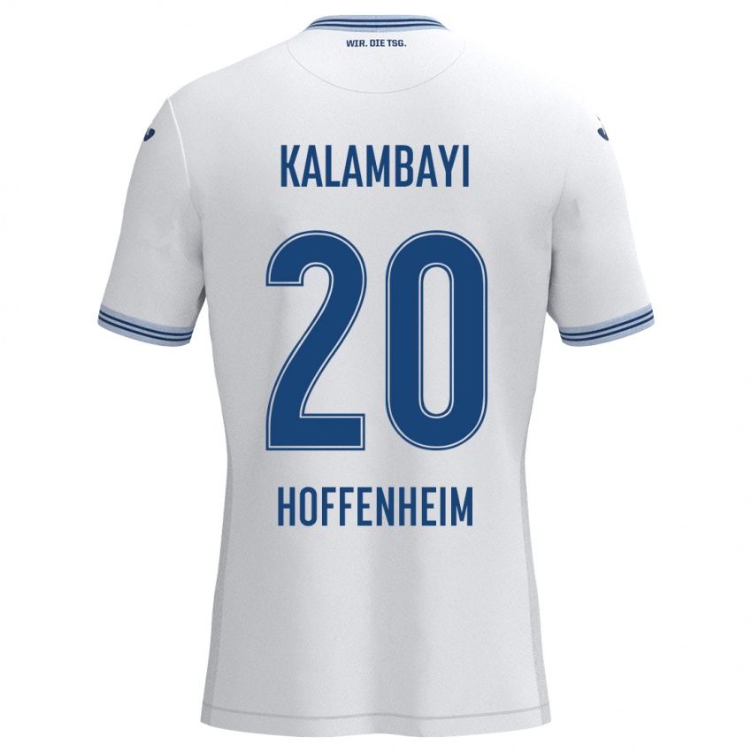 Niño Camiseta Simon Kalambayi #20 Blanco Azul 2ª Equipación 2024/25 La Camisa México