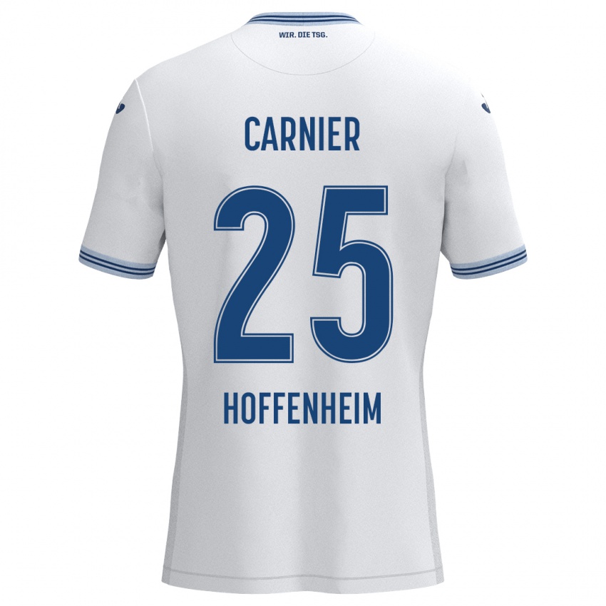 Niño Camiseta Alekseï Carnier #25 Blanco Azul 2ª Equipación 2024/25 La Camisa México