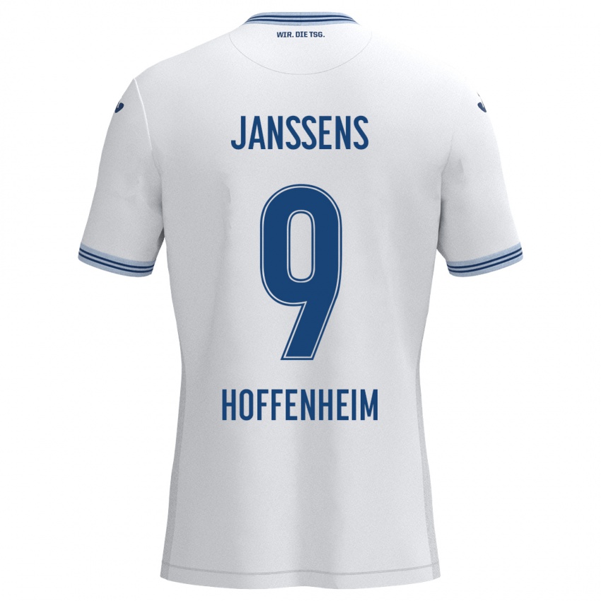 Niño Camiseta Jill Janssens #9 Blanco Azul 2ª Equipación 2024/25 La Camisa México