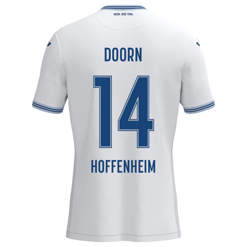 Niño Camiseta Lisa Doorn #14 Blanco Azul 2ª Equipación 2024/25 La Camisa México