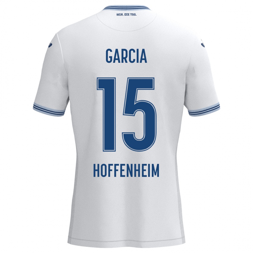 Niño Camiseta Marta Cazalla Garcia #15 Blanco Azul 2ª Equipación 2024/25 La Camisa México