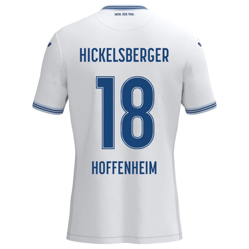 Niño Camiseta Julia Hickelsberger #18 Blanco Azul 2ª Equipación 2024/25 La Camisa México