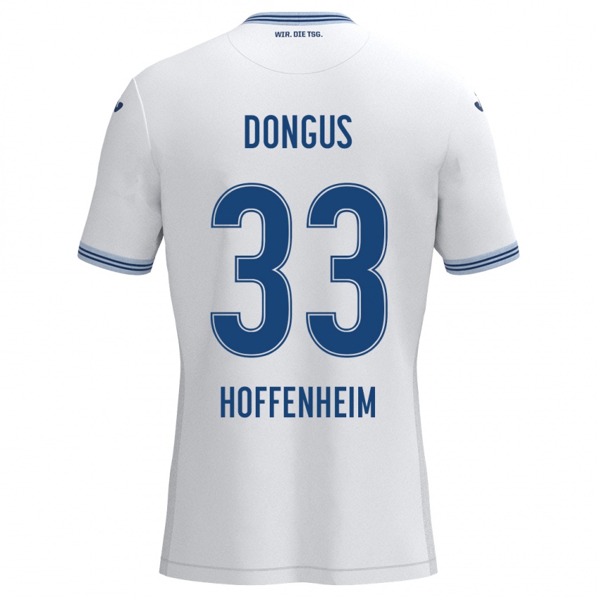 Niño Camiseta Fabienne Dongus #33 Blanco Azul 2ª Equipación 2024/25 La Camisa México