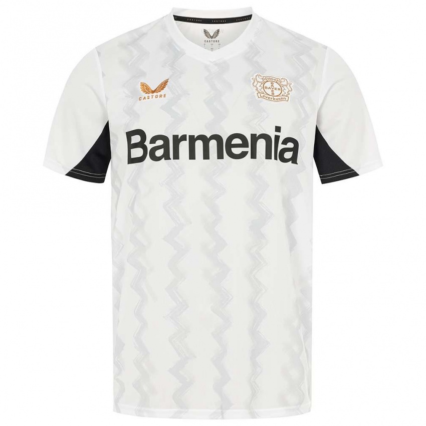 Niño Camiseta Piero Hincapié #3 Blanco Negro 2ª Equipación 2024/25 La Camisa México