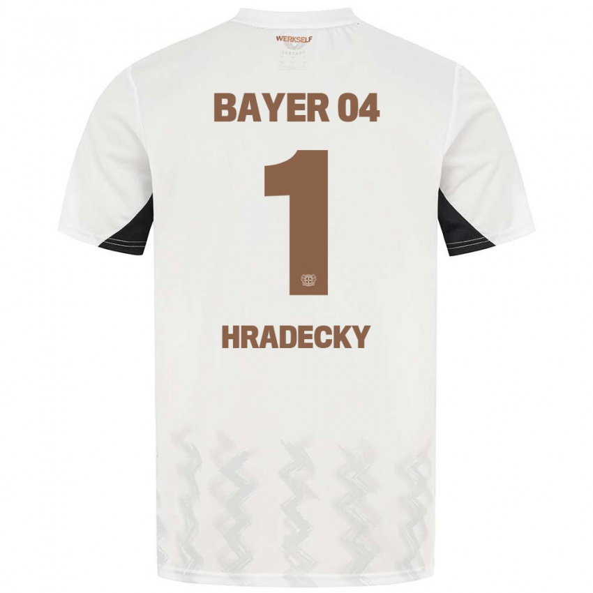 Niño Camiseta Lukas Hradecky #1 Blanco Negro 2ª Equipación 2024/25 La Camisa México