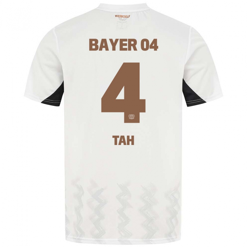 Niño Camiseta Jonathan Tah #4 Blanco Negro 2ª Equipación 2024/25 La Camisa México