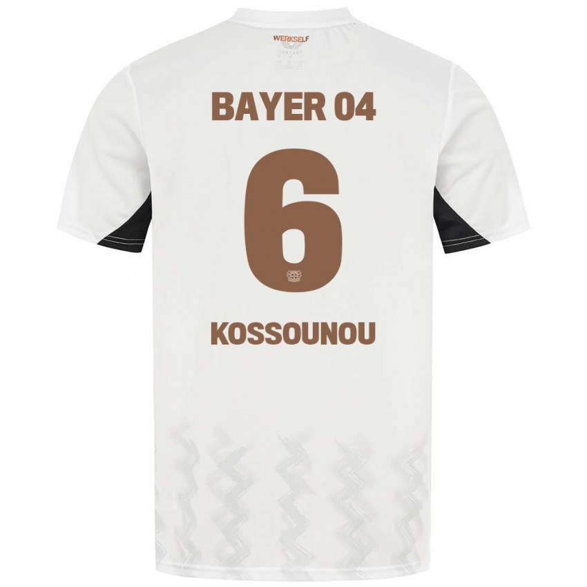 Niño Camiseta Odilon Kossounou #6 Blanco Negro 2ª Equipación 2024/25 La Camisa México