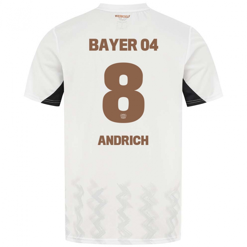 Niño Camiseta Robert Andrich #8 Blanco Negro 2ª Equipación 2024/25 La Camisa México