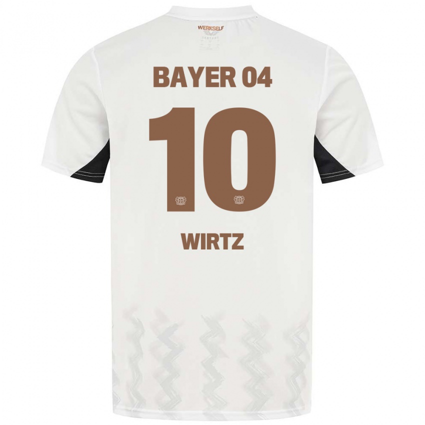 Niño Camiseta Florian Wirtz #10 Blanco Negro 2ª Equipación 2024/25 La Camisa México