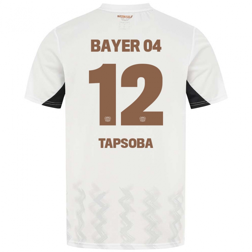 Niño Camiseta Edmond Tapsoba #12 Blanco Negro 2ª Equipación 2024/25 La Camisa México