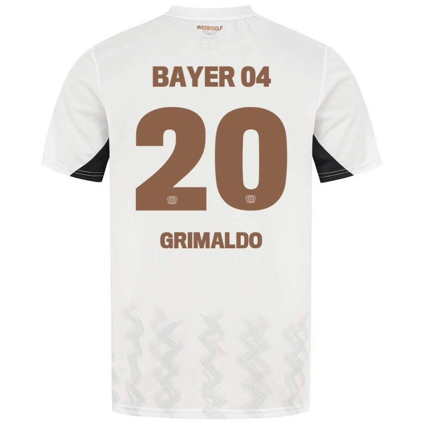 Niño Camiseta Alejandro Grimaldo #20 Blanco Negro 2ª Equipación 2024/25 La Camisa México