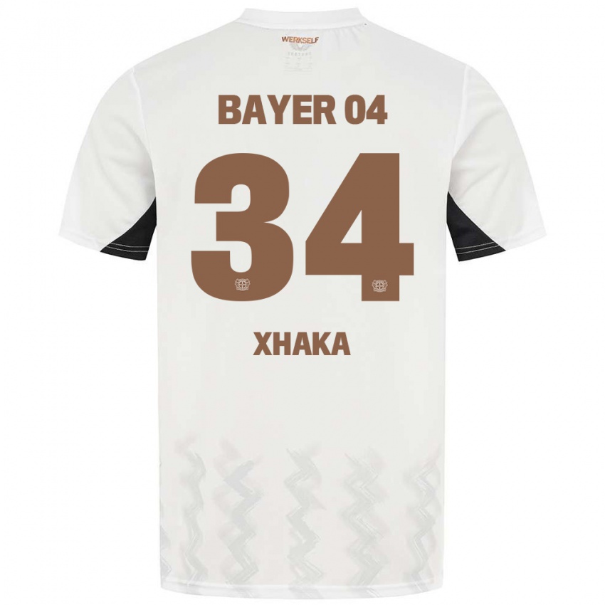 Niño Camiseta Granit Xhaka #34 Blanco Negro 2ª Equipación 2024/25 La Camisa México