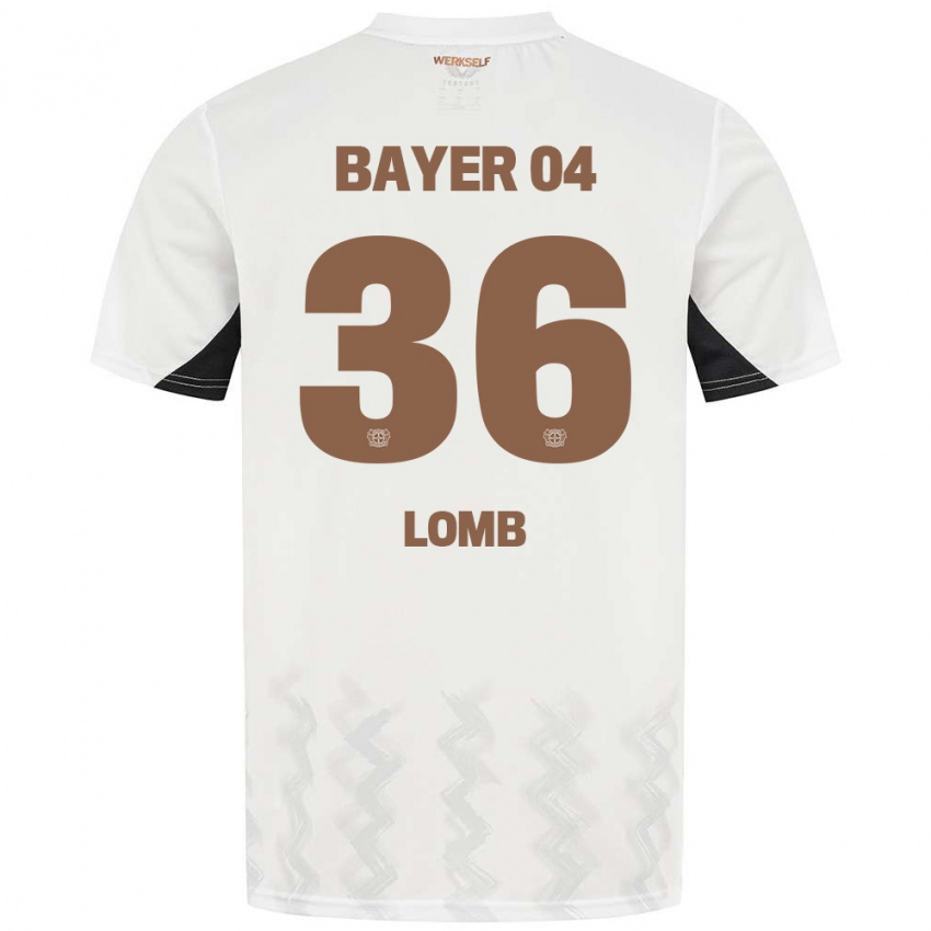 Niño Camiseta Niklas Lomb #36 Blanco Negro 2ª Equipación 2024/25 La Camisa México