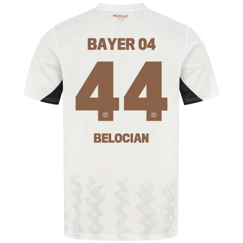 Niño Camiseta Jeanuël Belocian #44 Blanco Negro 2ª Equipación 2024/25 La Camisa México