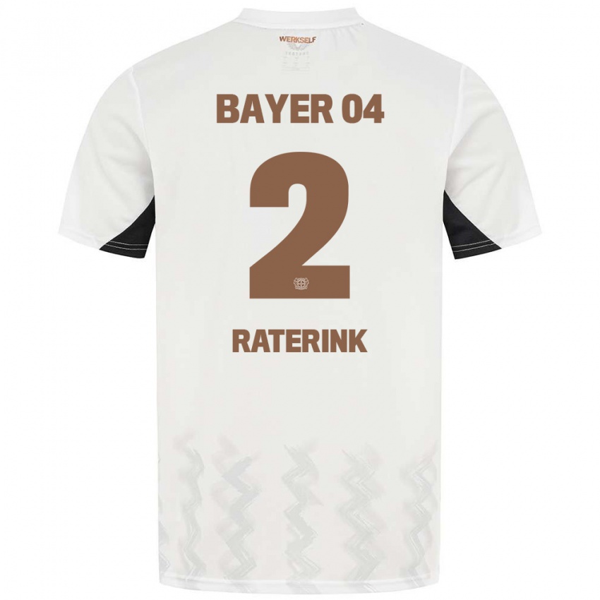 Niño Camiseta Othniël Raterink #2 Blanco Negro 2ª Equipación 2024/25 La Camisa México