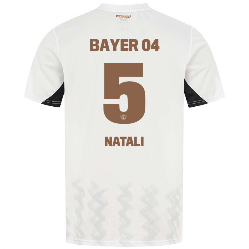 Niño Camiseta Andrea Natali #5 Blanco Negro 2ª Equipación 2024/25 La Camisa México