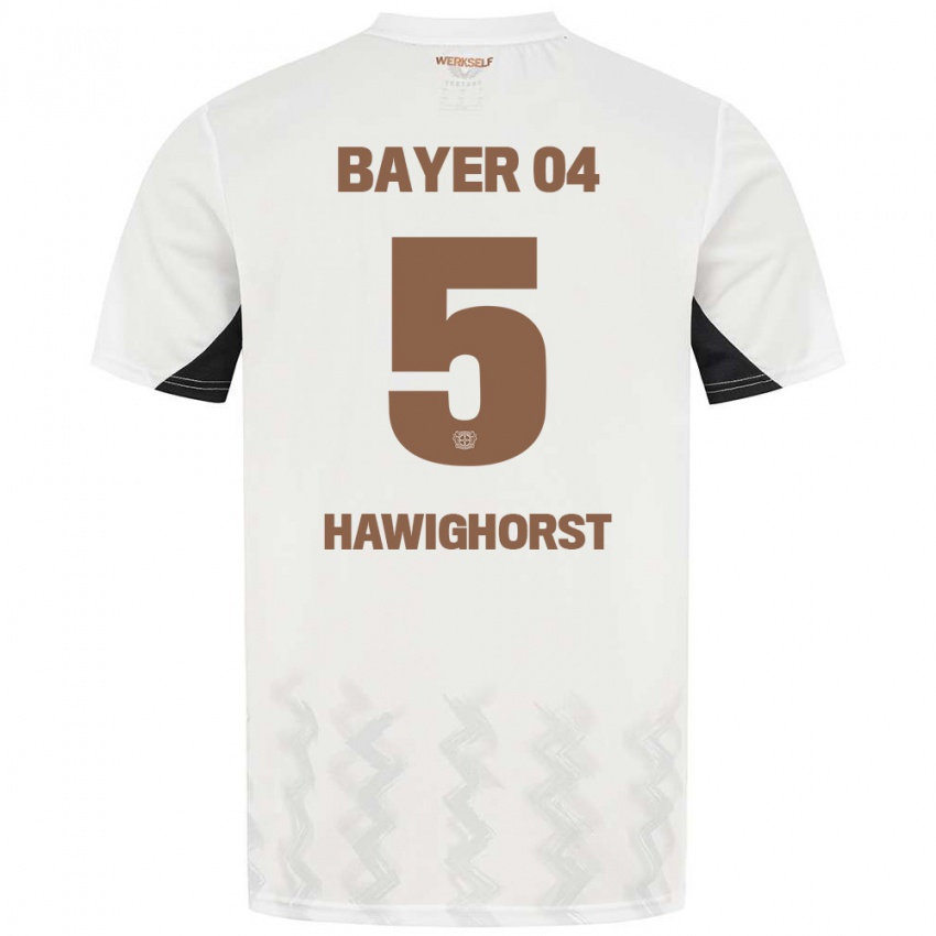 Niño Camiseta Ben Hawighorst #5 Blanco Negro 2ª Equipación 2024/25 La Camisa México