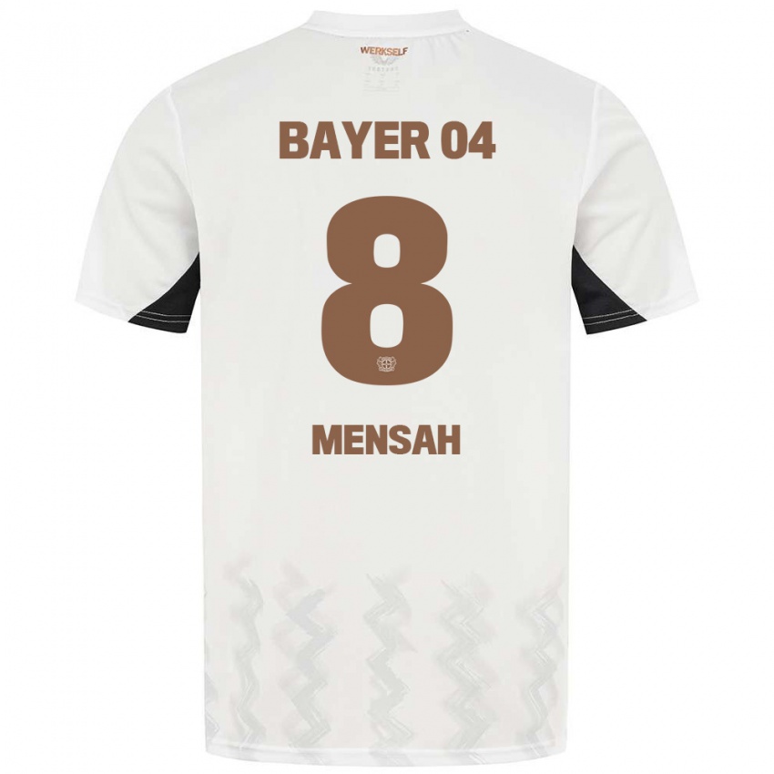 Niño Camiseta Naba Mensah #8 Blanco Negro 2ª Equipación 2024/25 La Camisa México