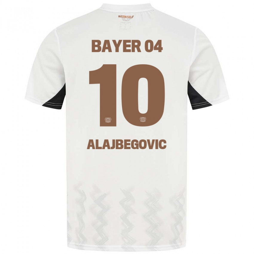 Niño Camiseta Kerim Alajbegovic #10 Blanco Negro 2ª Equipación 2024/25 La Camisa México