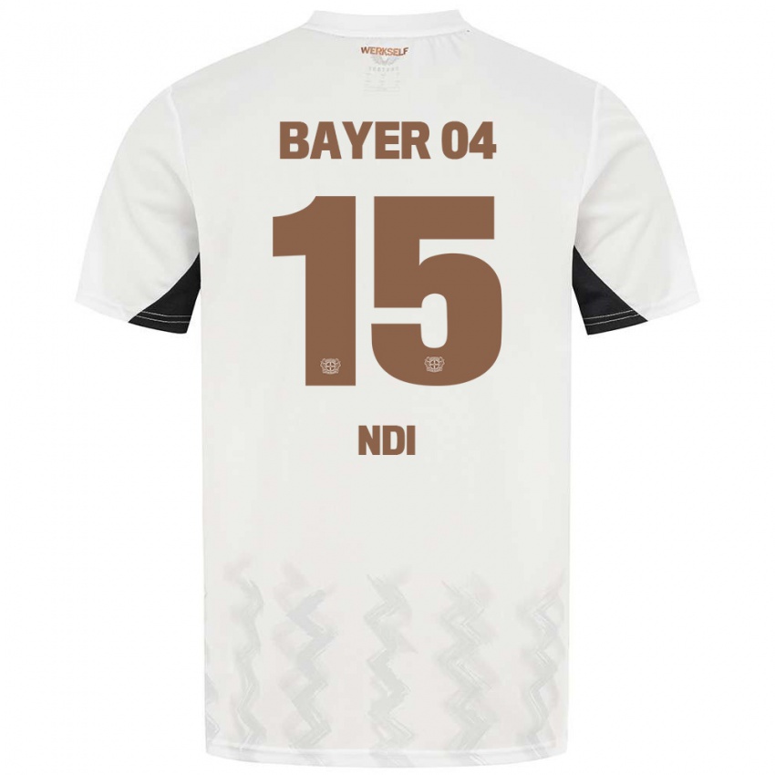 Niño Camiseta Bradley Ndi #15 Blanco Negro 2ª Equipación 2024/25 La Camisa México