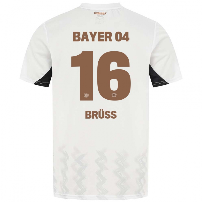 Niño Camiseta Tom Brüss #16 Blanco Negro 2ª Equipación 2024/25 La Camisa México