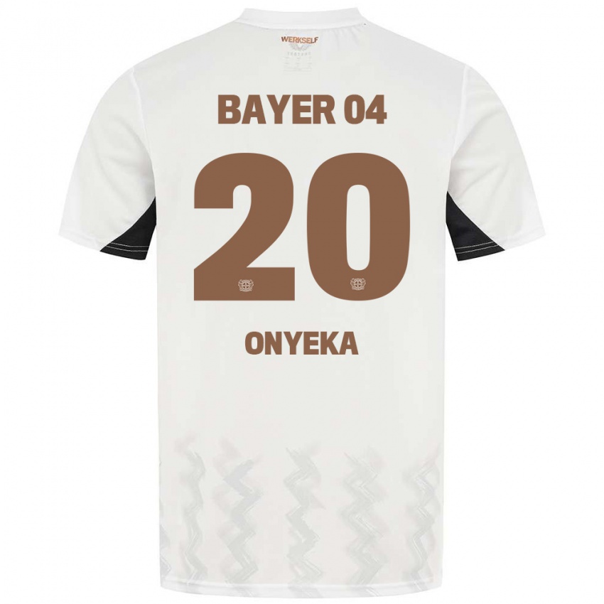 Niño Camiseta Francis Onyeka #20 Blanco Negro 2ª Equipación 2024/25 La Camisa México