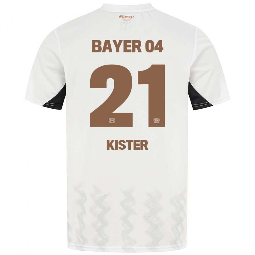 Niño Camiseta Akim Kister #21 Blanco Negro 2ª Equipación 2024/25 La Camisa México