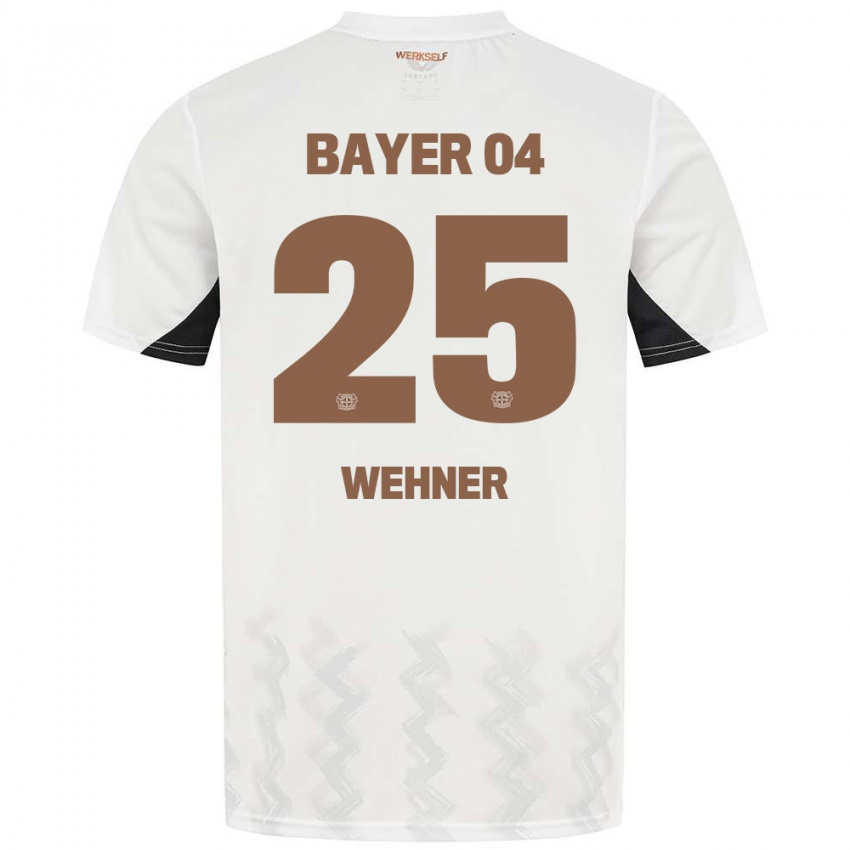 Niño Camiseta Luca Wehner #25 Blanco Negro 2ª Equipación 2024/25 La Camisa México