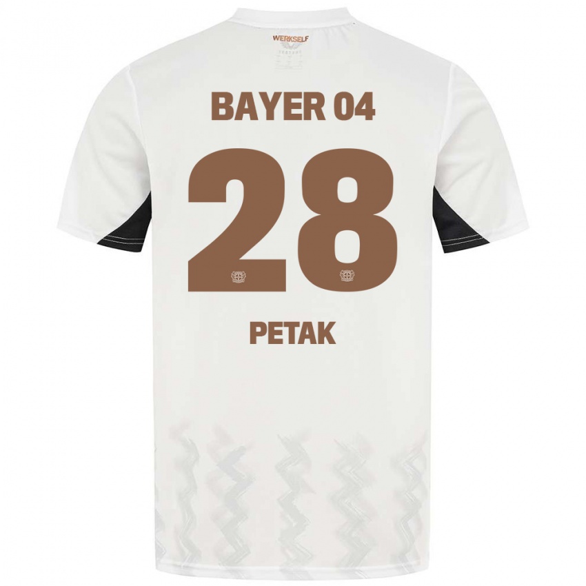 Niño Camiseta Raoul Petak #28 Blanco Negro 2ª Equipación 2024/25 La Camisa México