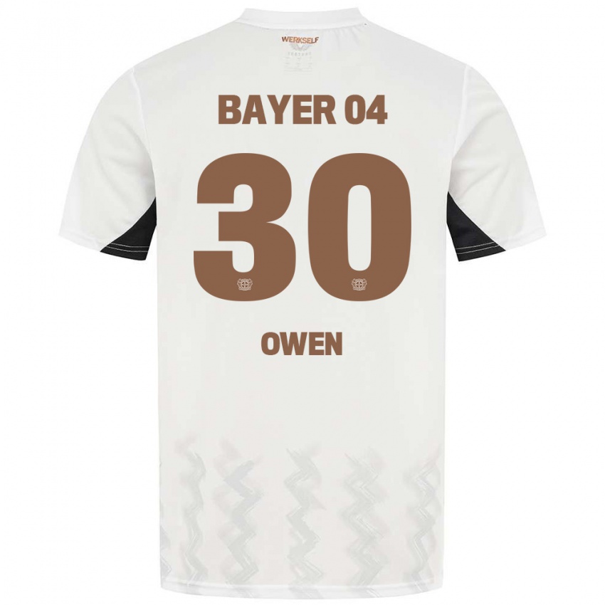 Niño Camiseta Emmanuel Owen #30 Blanco Negro 2ª Equipación 2024/25 La Camisa México