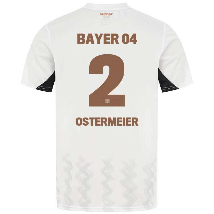 Niño Camiseta Selina Ostermeier #2 Blanco Negro 2ª Equipación 2024/25 La Camisa México