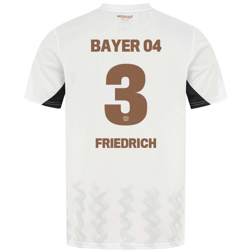 Niño Camiseta Melissa Friedrich #3 Blanco Negro 2ª Equipación 2024/25 La Camisa México