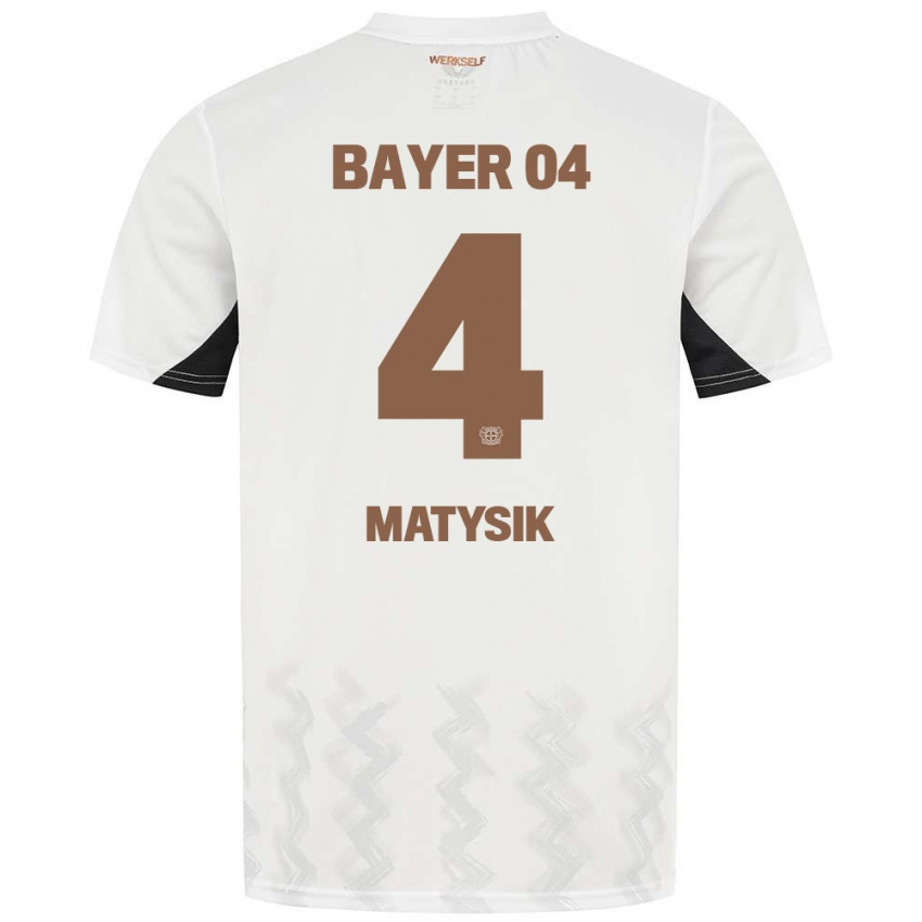 Niño Camiseta Sylwia Matysik #4 Blanco Negro 2ª Equipación 2024/25 La Camisa México