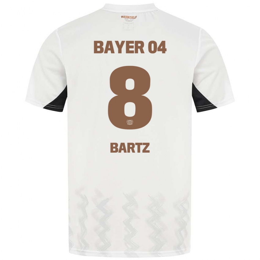 Niño Camiseta Paulina Bartz #8 Blanco Negro 2ª Equipación 2024/25 La Camisa México