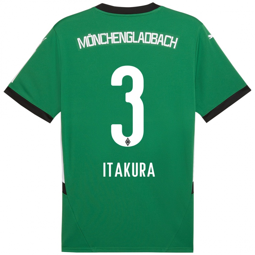 Niño Camiseta Ko Itakura #3 Verde Blanco 2ª Equipación 2024/25 La Camisa México