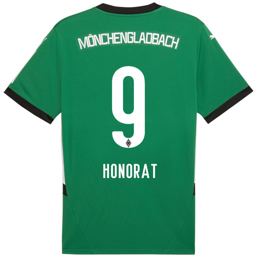 Niño Camiseta Franck Honorat #9 Verde Blanco 2ª Equipación 2024/25 La Camisa México