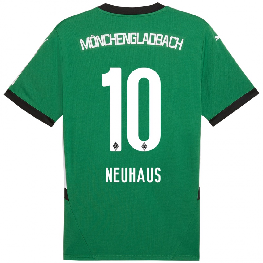 Niño Camiseta Florian Neuhaus #10 Verde Blanco 2ª Equipación 2024/25 La Camisa México