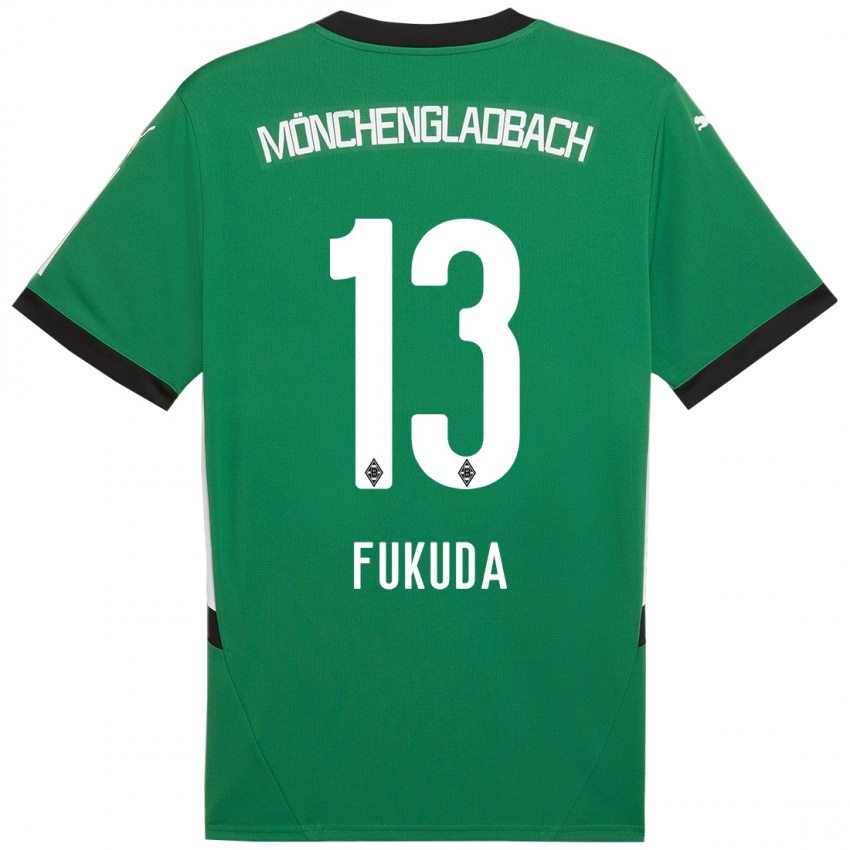 Niño Camiseta Shio Fukuda #13 Verde Blanco 2ª Equipación 2024/25 La Camisa México