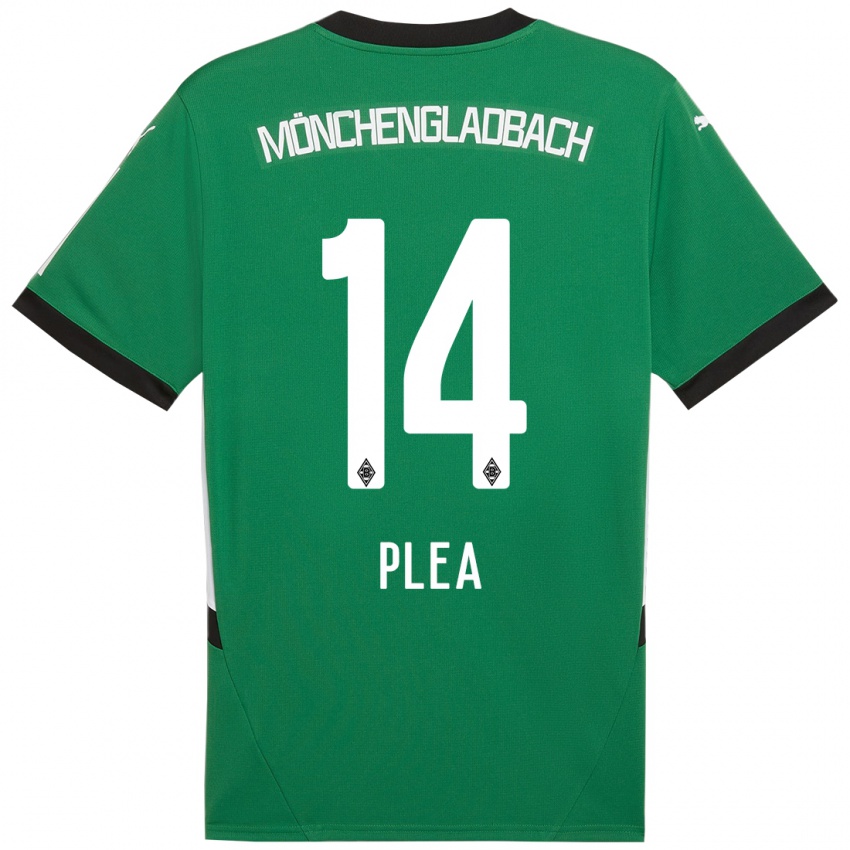 Niño Camiseta Alassane Plea #14 Verde Blanco 2ª Equipación 2024/25 La Camisa México