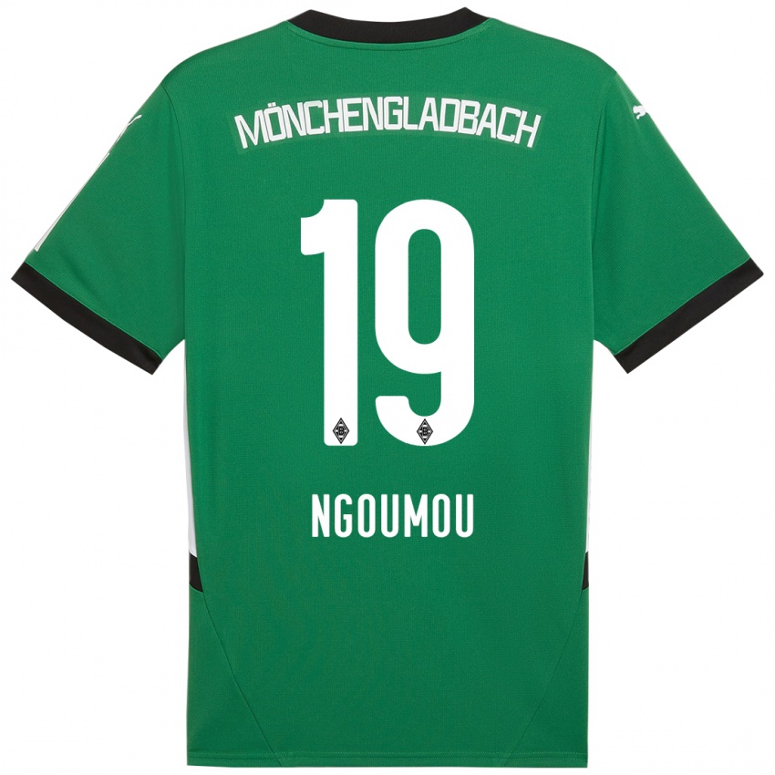 Niño Camiseta Nathan Ngoumou #19 Verde Blanco 2ª Equipación 2024/25 La Camisa México