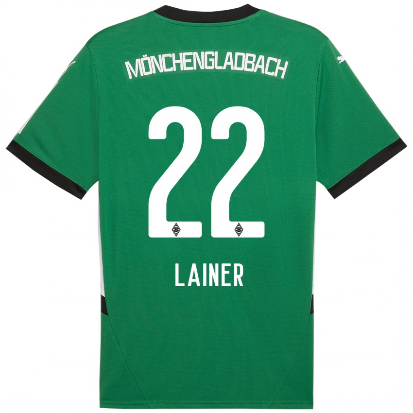 Niño Camiseta Stefan Lainer #22 Verde Blanco 2ª Equipación 2024/25 La Camisa México