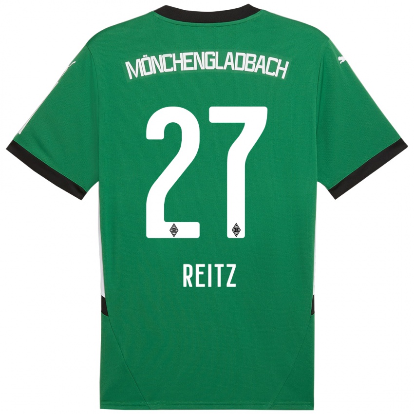 Niño Camiseta Rocco Reitz #27 Verde Blanco 2ª Equipación 2024/25 La Camisa México