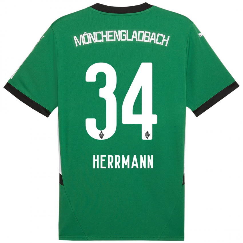 Niño Camiseta Charles Herrmann #34 Verde Blanco 2ª Equipación 2024/25 La Camisa México