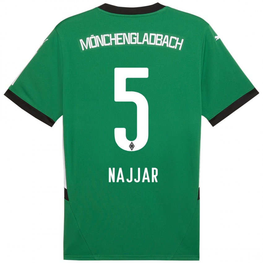 Niño Camiseta Jamil Najjar #5 Verde Blanco 2ª Equipación 2024/25 La Camisa México