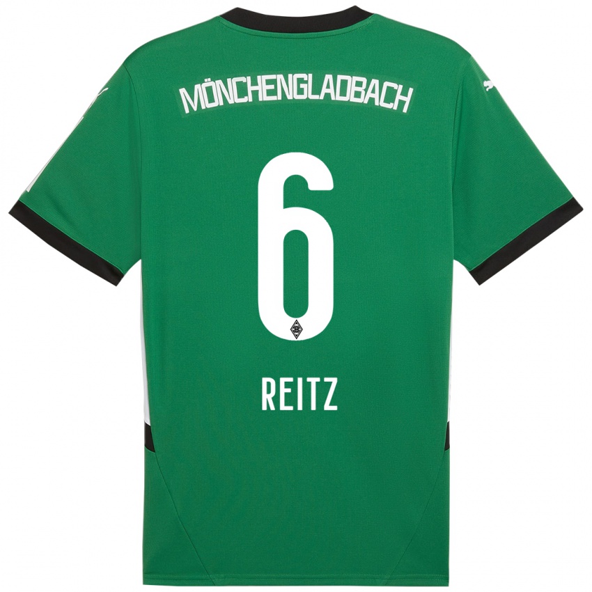 Niño Camiseta Tony Reitz #6 Verde Blanco 2ª Equipación 2024/25 La Camisa México