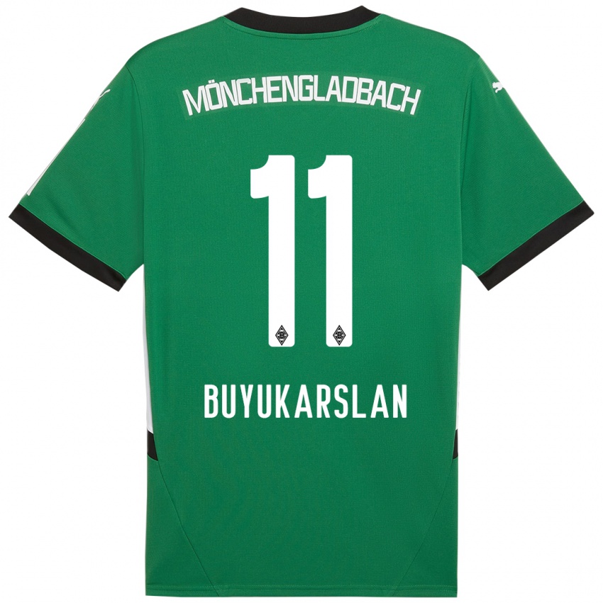 Niño Camiseta Oguzcan Büyükarslan #11 Verde Blanco 2ª Equipación 2024/25 La Camisa México