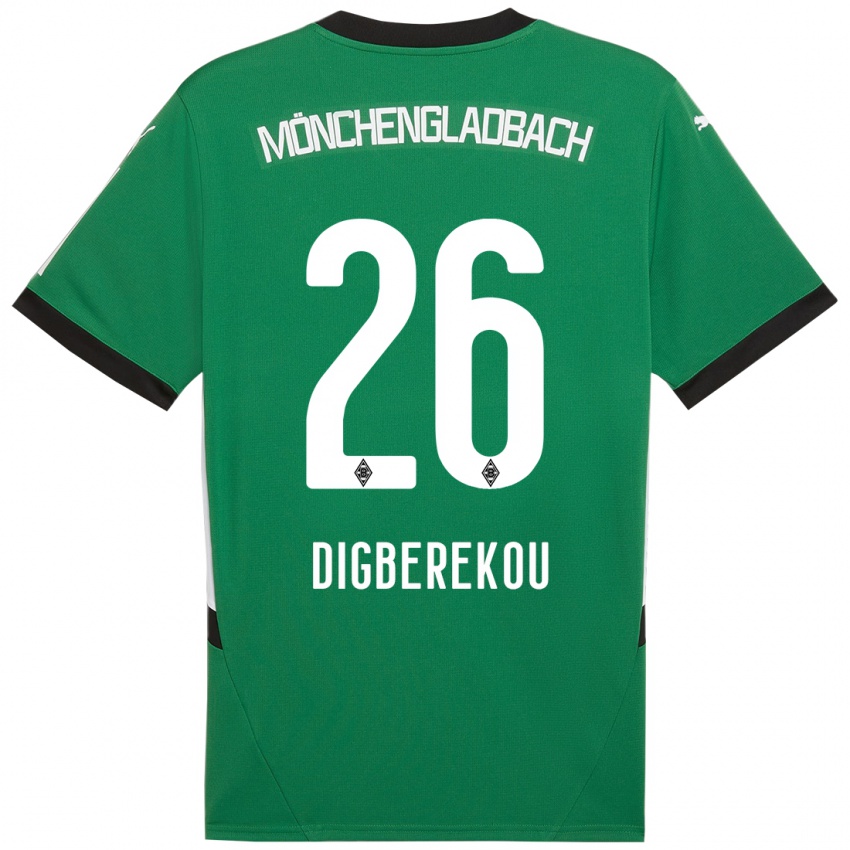 Niño Camiseta Ibrahim Digberekou #26 Verde Blanco 2ª Equipación 2024/25 La Camisa México