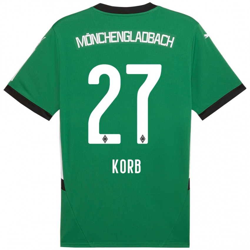 Niño Camiseta Julian Korb #27 Verde Blanco 2ª Equipación 2024/25 La Camisa México