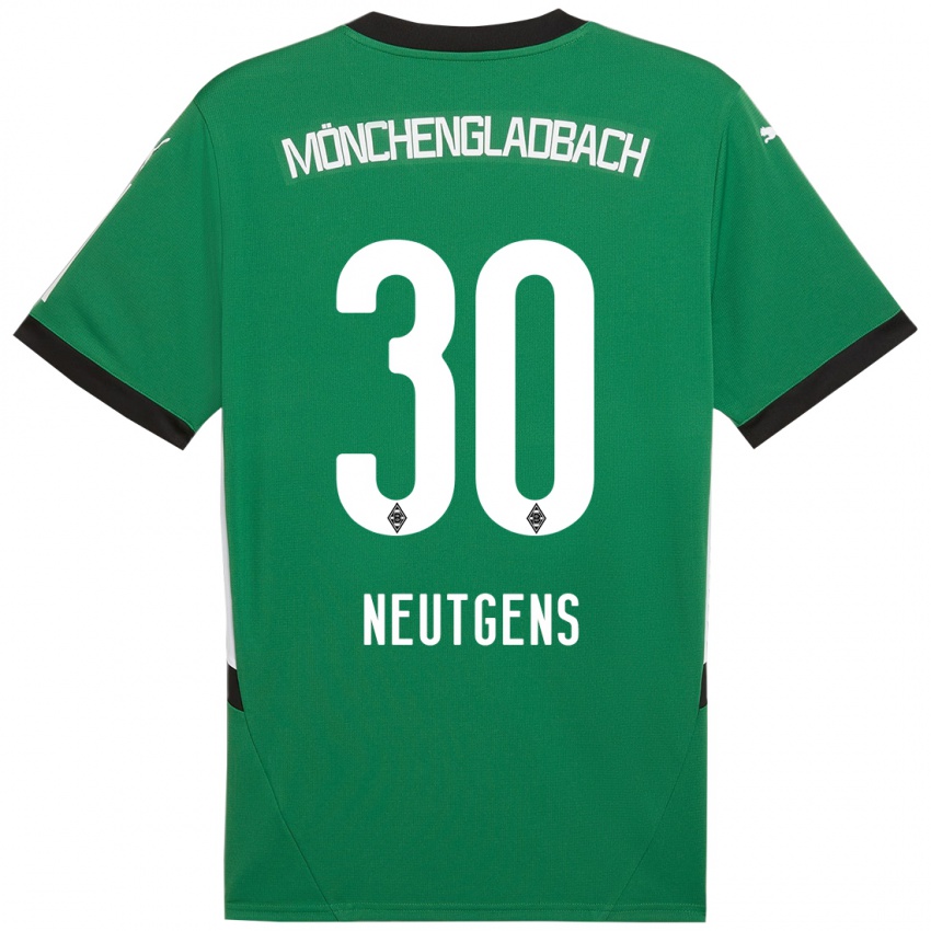 Niño Camiseta Maximilian Neutgens #30 Verde Blanco 2ª Equipación 2024/25 La Camisa México